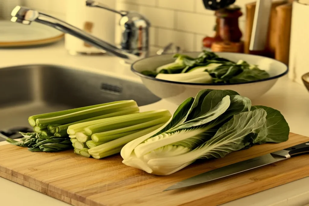 Should I soak bok choy before cooking?
