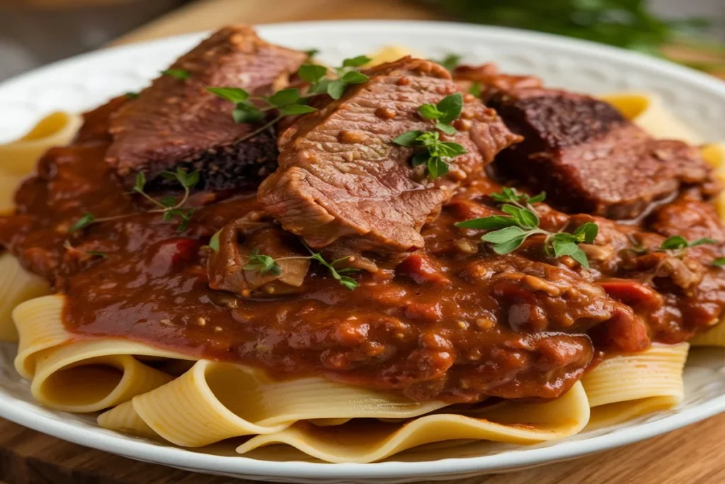 bison in wild boar ragu recipe