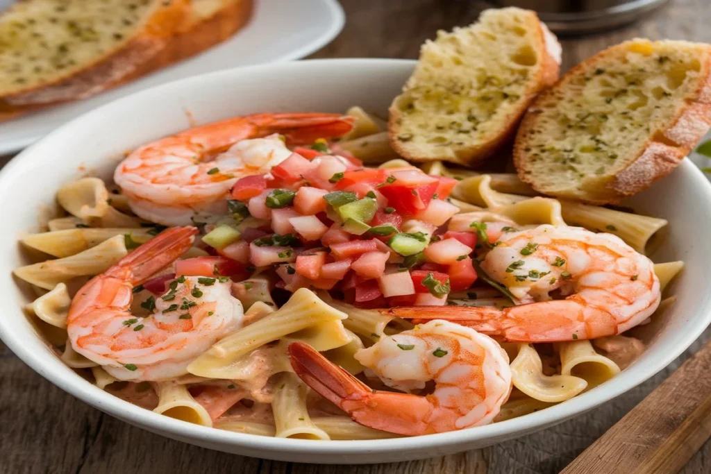 creamy shrimp and pasta recipes with pico de gallo recipe