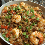 spicy seafood dirty rice