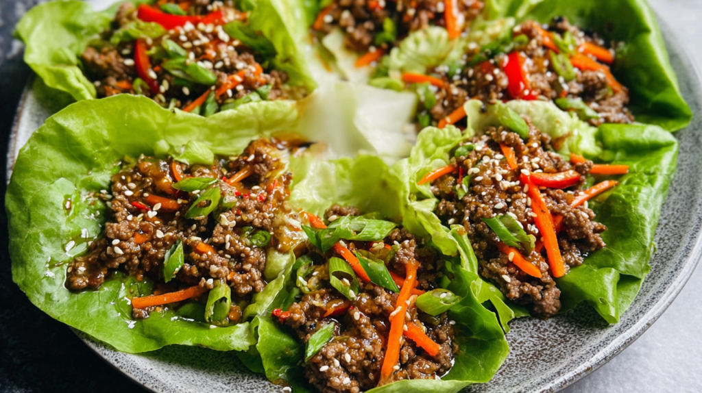 Asian Beef Lettuce Wraps
