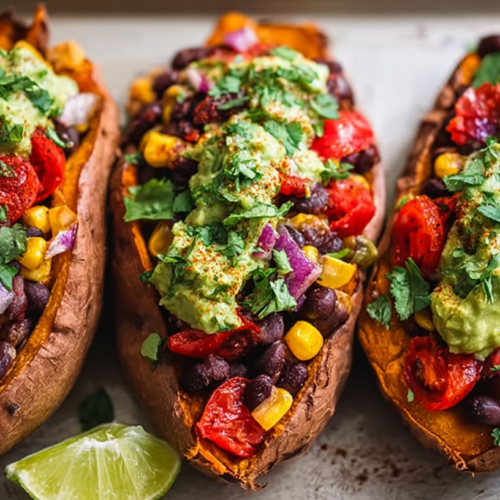 Black Bean Stuffed Sweet Potatoes