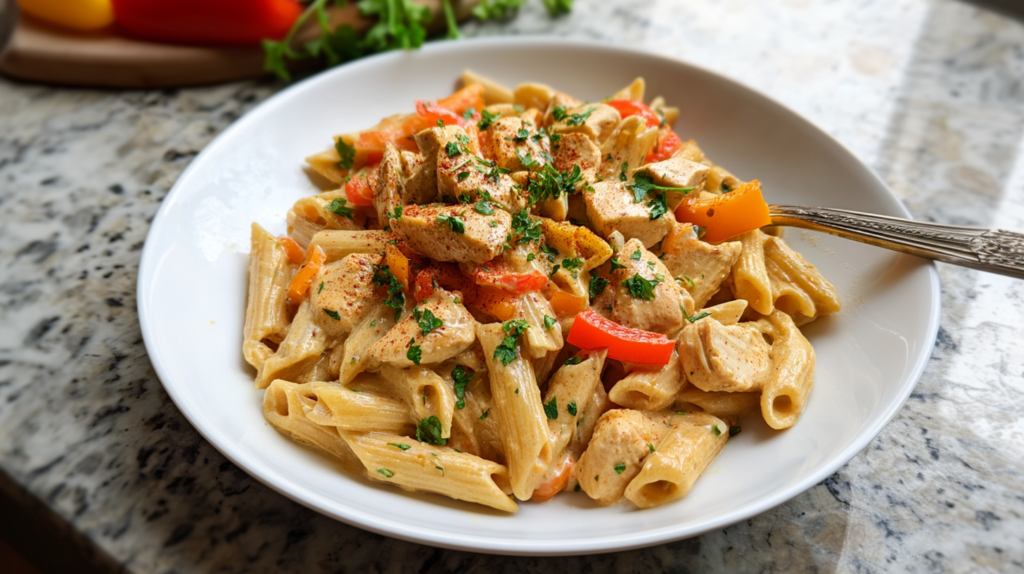 Cashew Cream Cajun Chicken Pasta