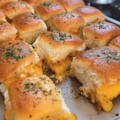 Cheesy Hawaiian Roll Sliders