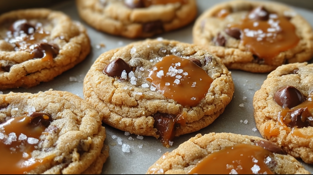 Chewy Salted Caramel Cookies