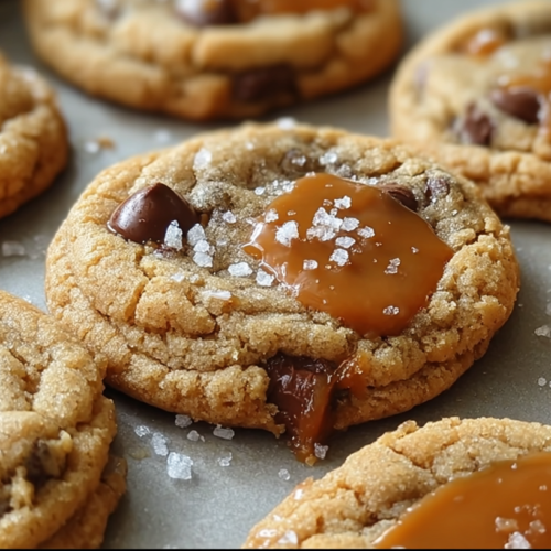 Chewy Salted Caramel Cookies