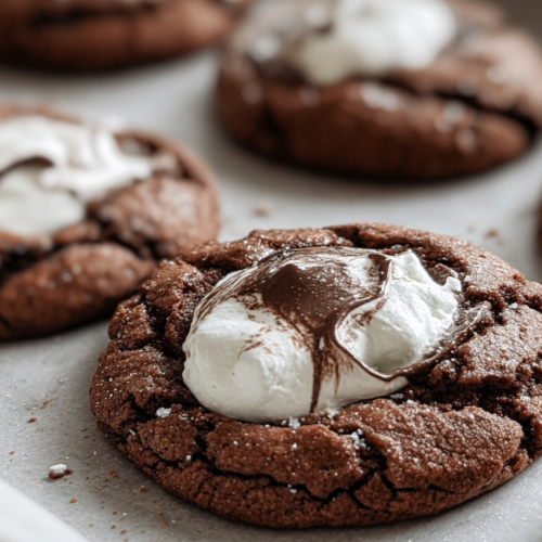 Chocolate Marshmallow Swirl Cookies