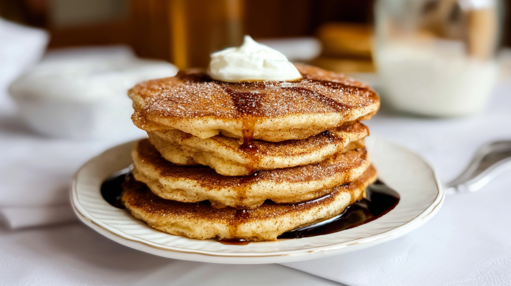 Cinnamon Sugar Churro Pancakes