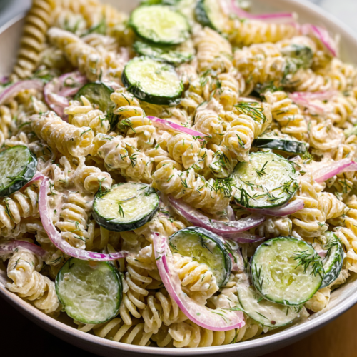 Creamy Cucumber Pasta Salad