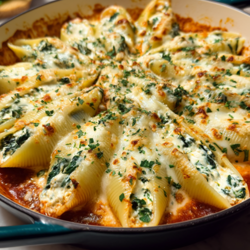Creamy Four Cheese Stuffed Shells