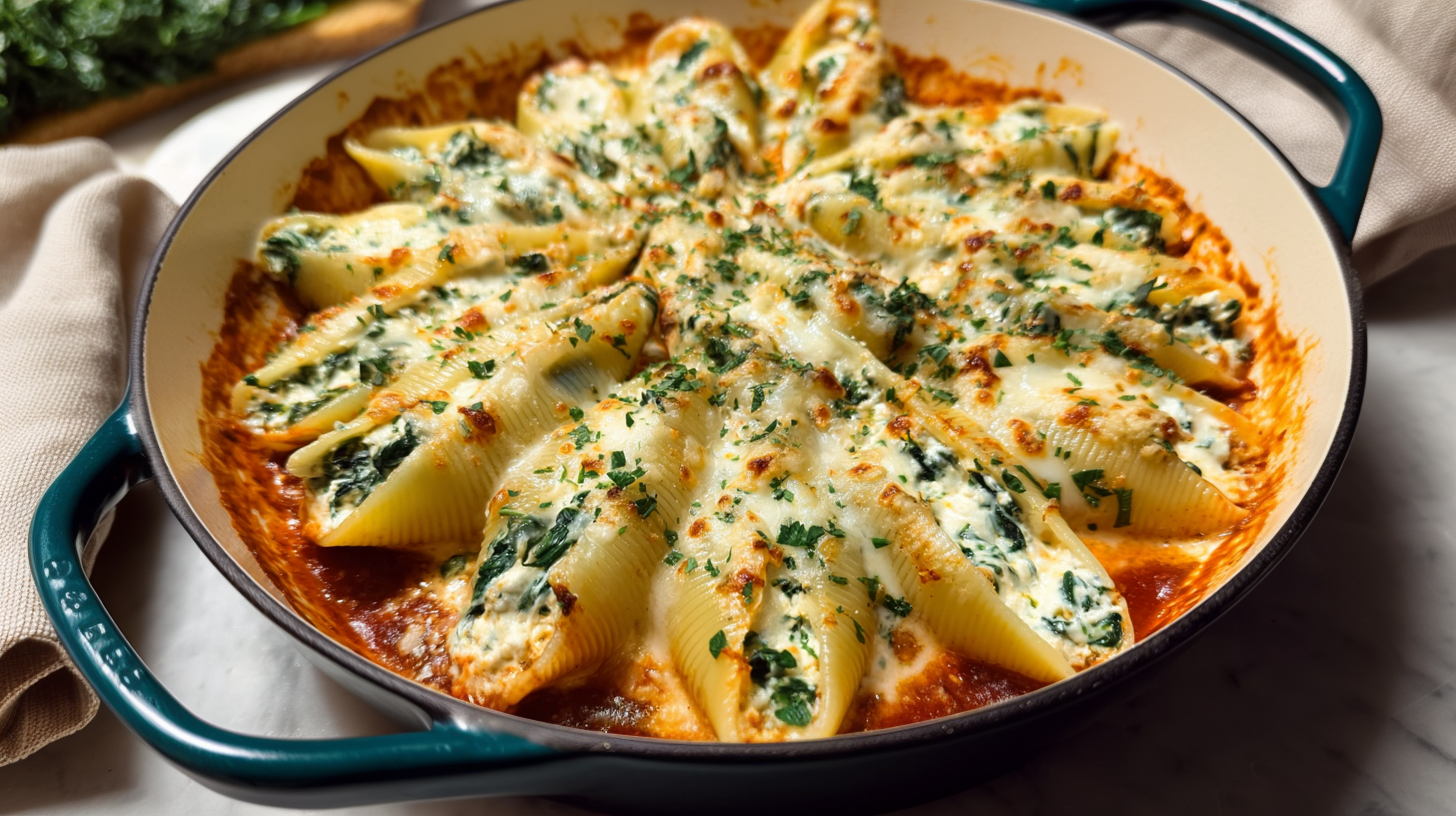 Creamy Four Cheese Stuffed Shells