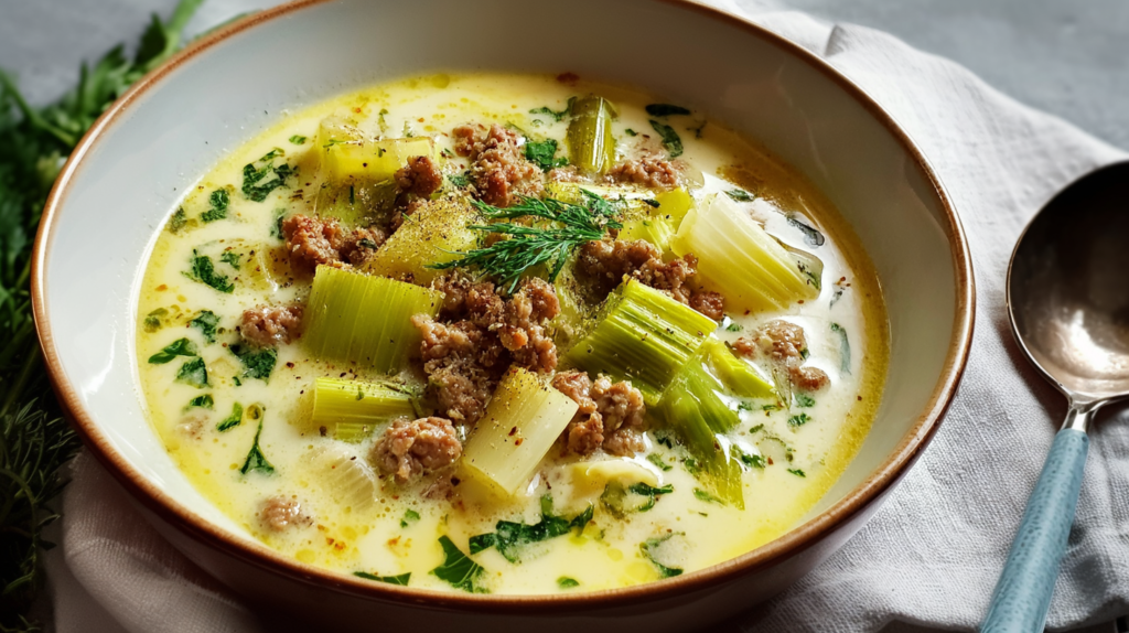 Creamy Leek Cheese Soup