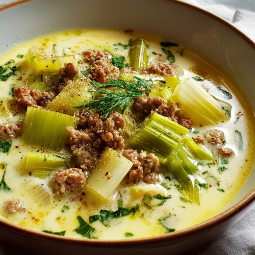 Creamy Leek Cheese Soup