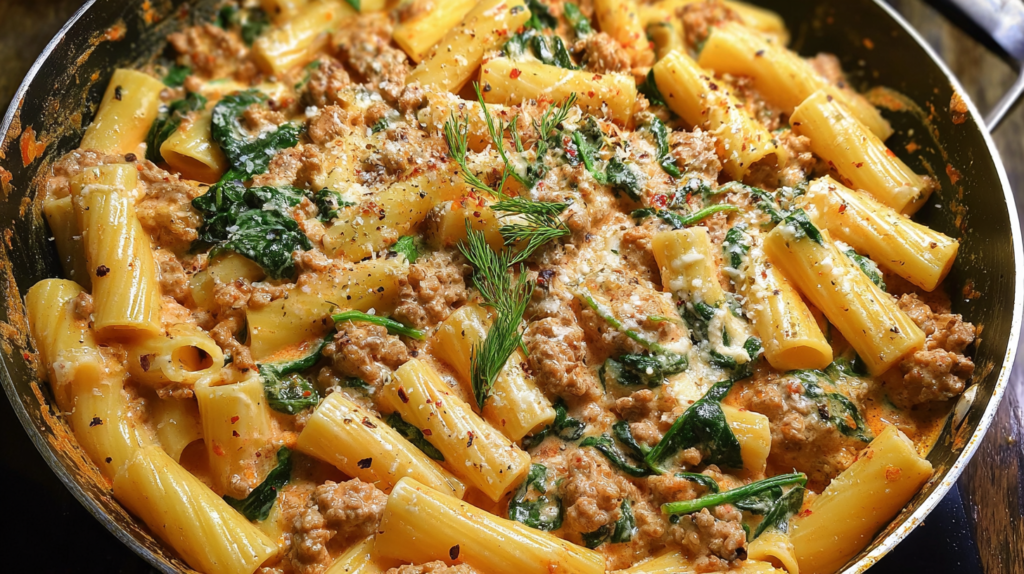 Creamy Sausage Rigatoni