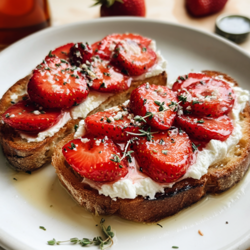 Sweet & Tangy Strawberry Toasts