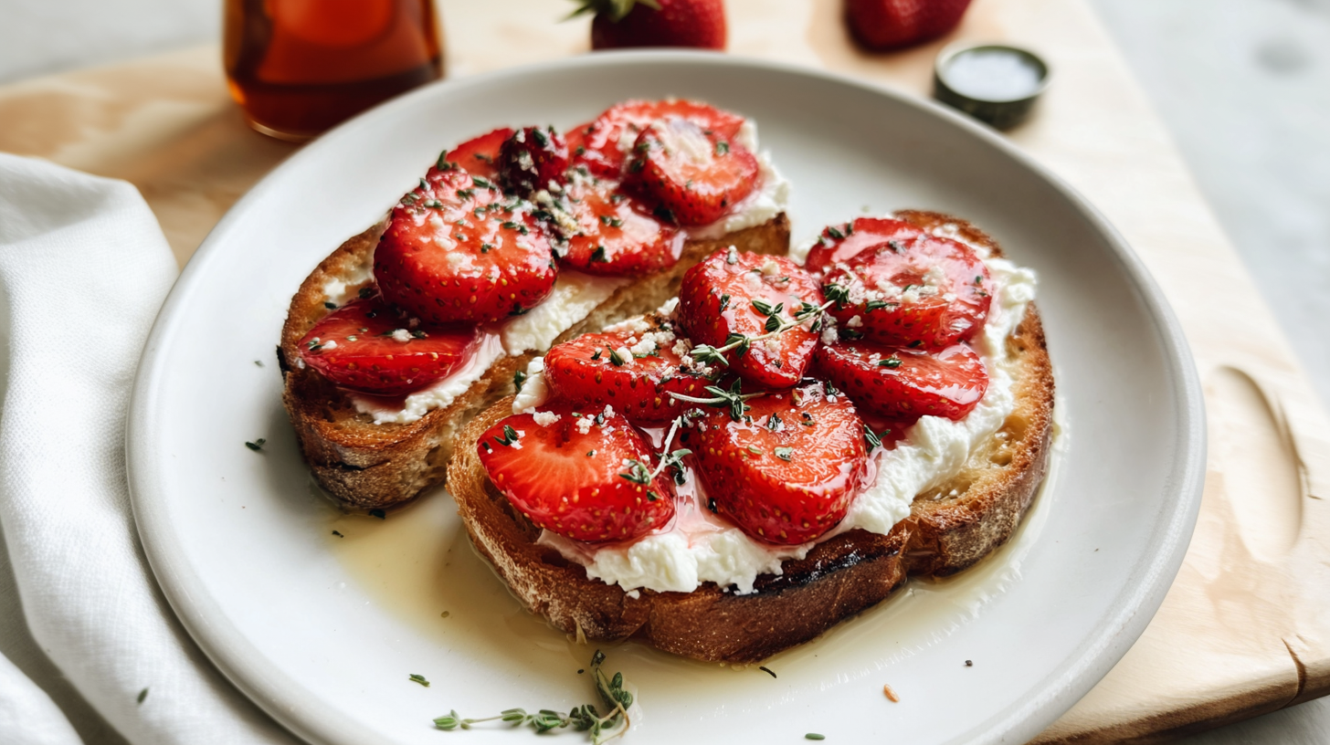 Sweet & Tangy Strawberry Toasts