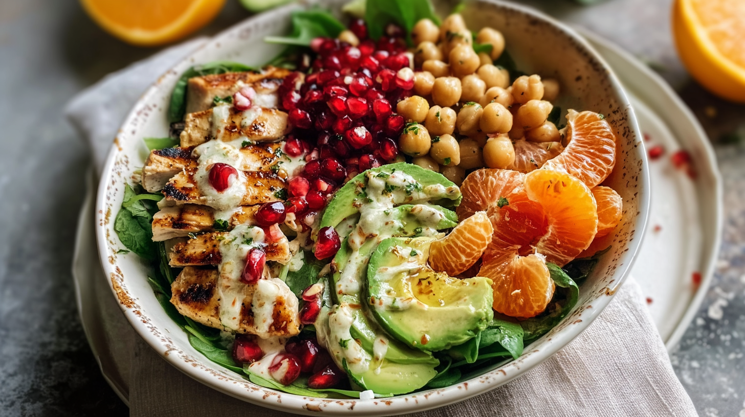 winter spa salad with lemon