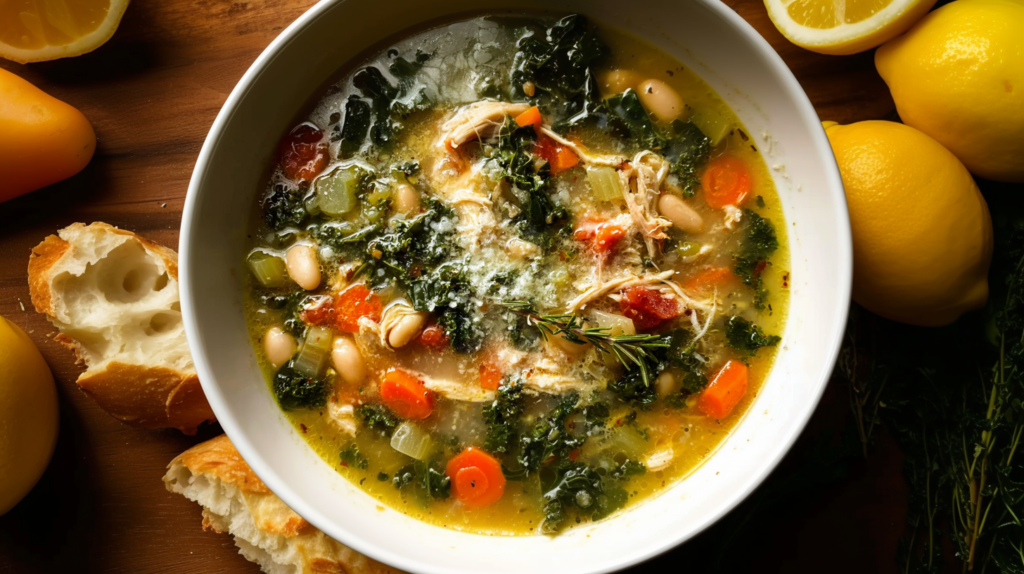 Lemon Rosemary Chicken Soup