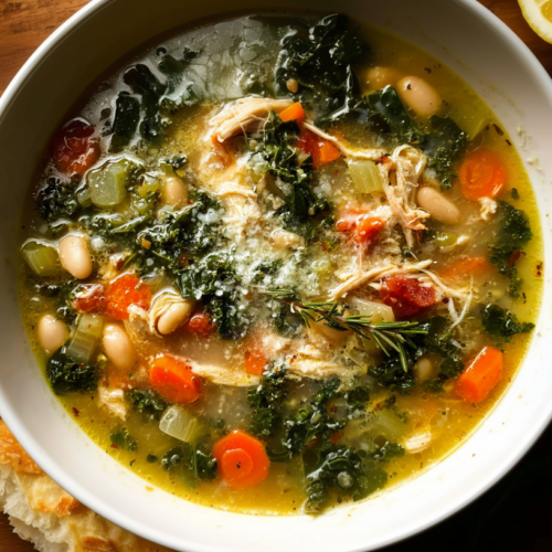 Lemon Rosemary Chicken Soup