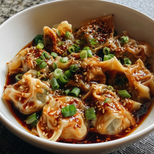 Spicy Chicken Wonton Bowl