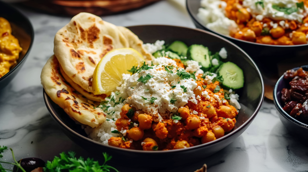 Spicy Chickpeas with Feta